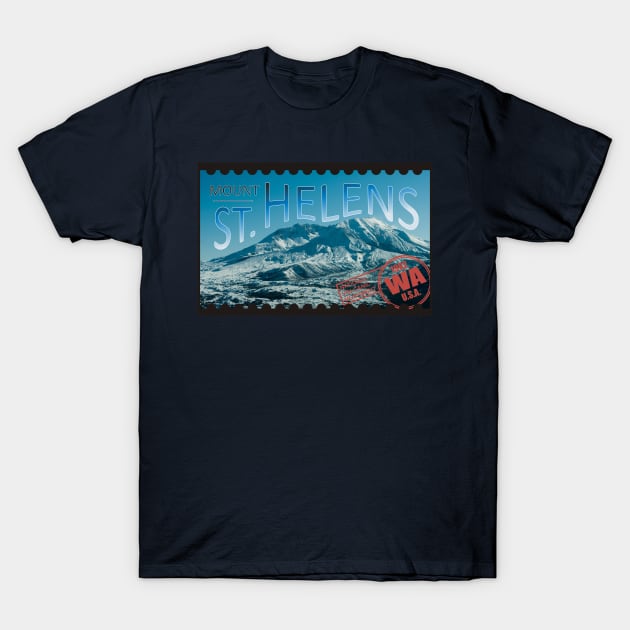 St Helens Stamp T-Shirt by Northofthepines